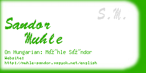 sandor muhle business card